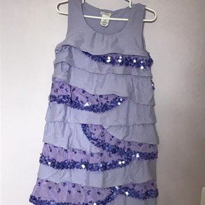 Lavender Tiered Sequin Dress, Crewcuts 8 Girl